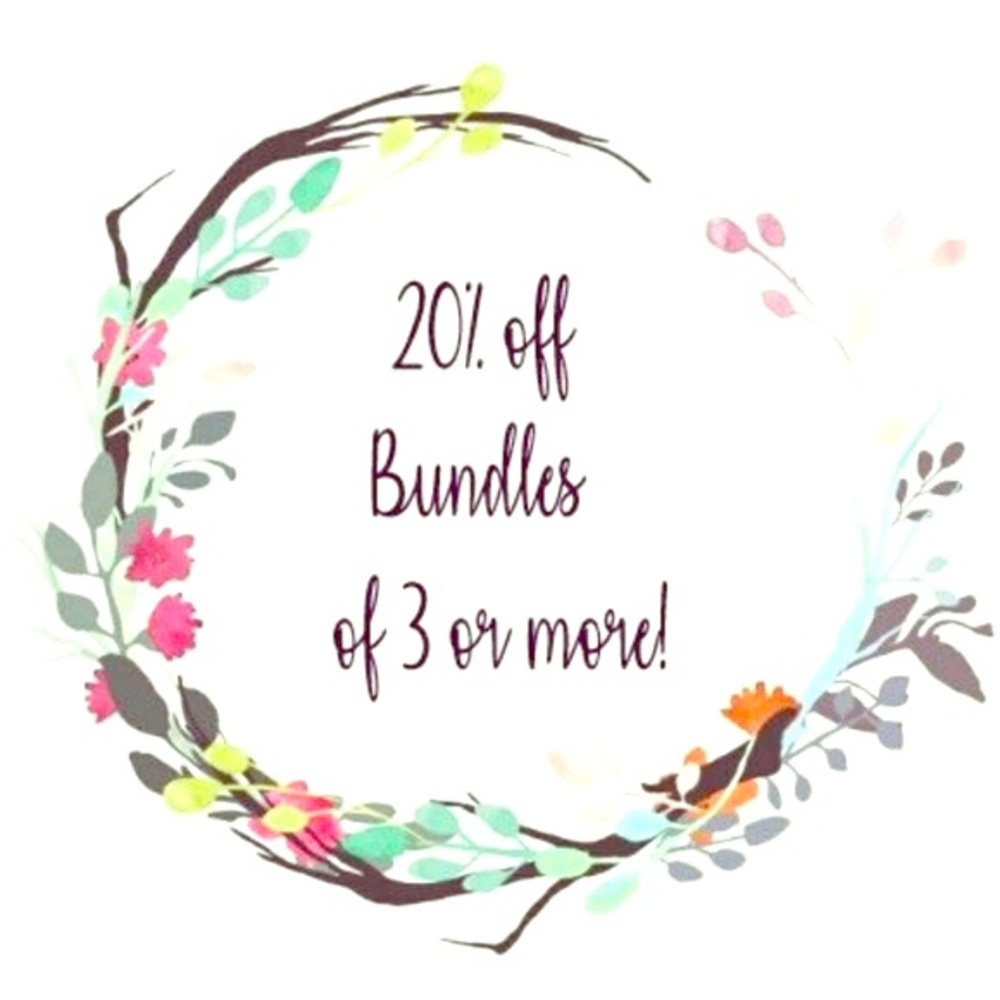 Bundle 3 or more items and get 20% off!